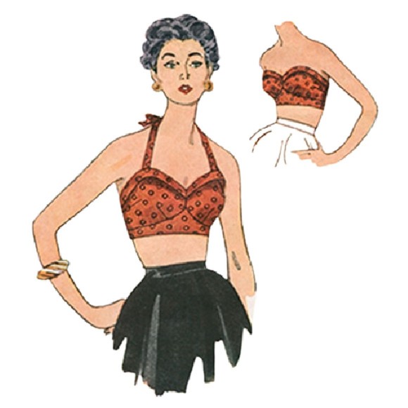 Vintage ©1950's Reissued by Simplicity 1426 - Misses Vintage Bra Tops - Picture 5 of 9